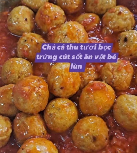 Chả Cá Thu Bọc Trứng Sốt Cà (800GR) 210